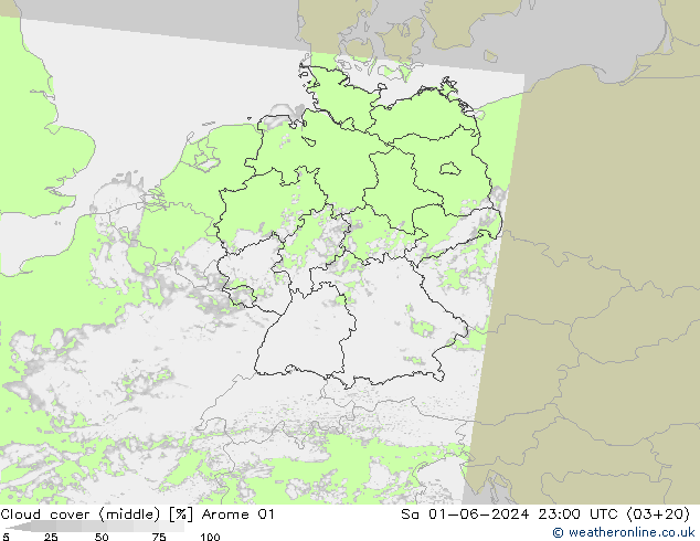 облака (средний) Arome 01 сб 01.06.2024 23 UTC