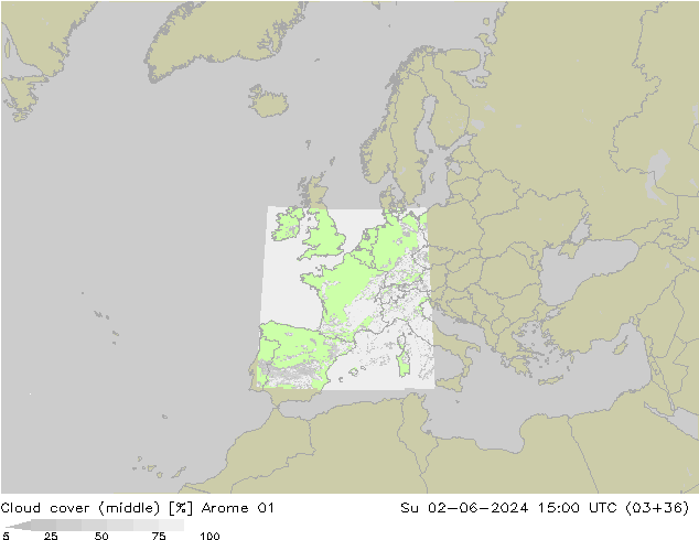 Bewolking (Middelb.) Arome 01 zo 02.06.2024 15 UTC