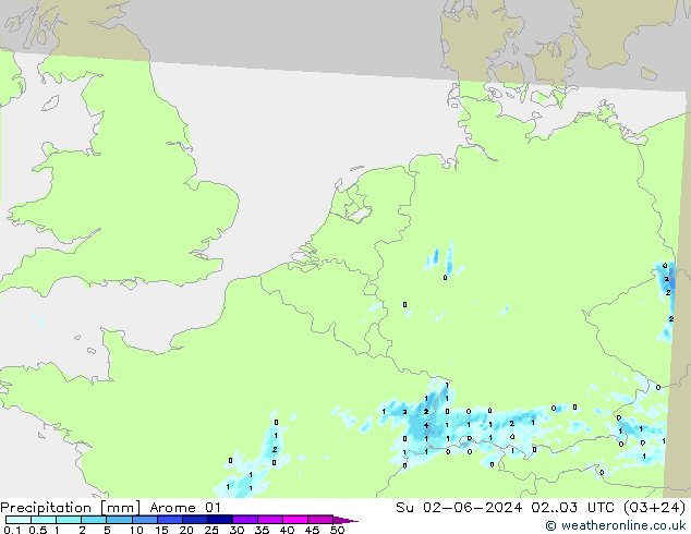 precipitação Arome 01 Dom 02.06.2024 03 UTC