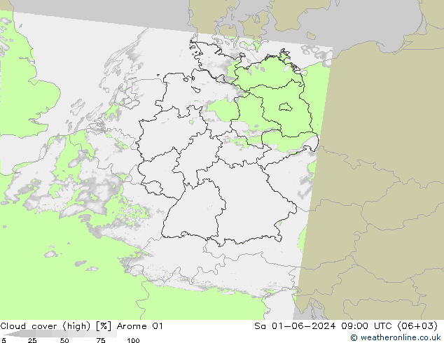 облака (средний) Arome 01 сб 01.06.2024 09 UTC