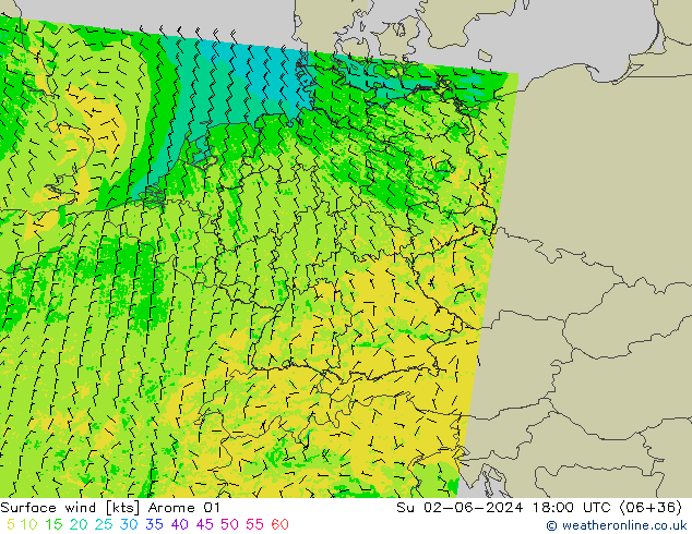  10 m Arome 01  02.06.2024 18 UTC