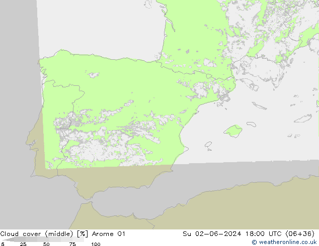 Wolken (mittel) Arome 01 So 02.06.2024 18 UTC