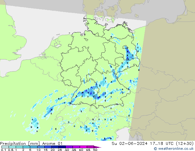 precipitação Arome 01 Dom 02.06.2024 18 UTC