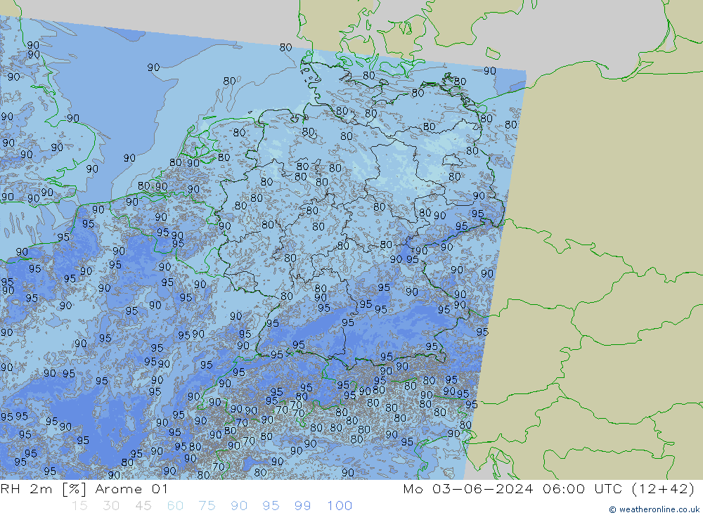 RH 2m Arome 01 Mo 03.06.2024 06 UTC