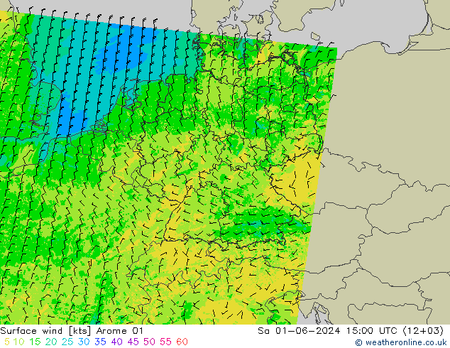 Bodenwind Arome 01 Sa 01.06.2024 15 UTC