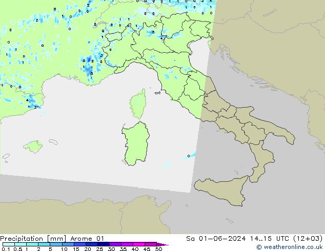 Neerslag Arome 01 za 01.06.2024 15 UTC