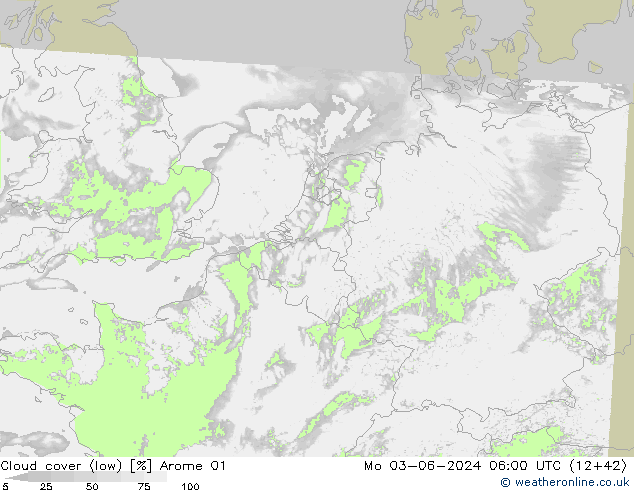 nízká oblaka Arome 01 Po 03.06.2024 06 UTC