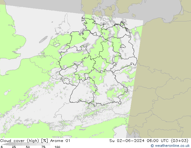 Wolken (hohe) Arome 01 So 02.06.2024 06 UTC