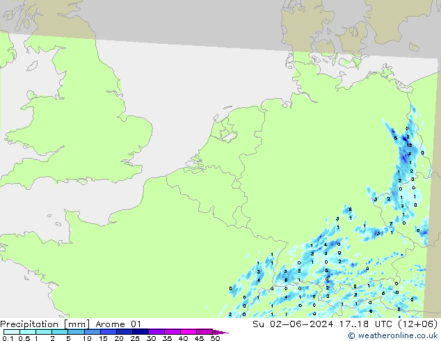 precipitação Arome 01 Dom 02.06.2024 18 UTC