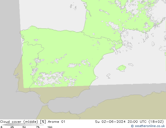 Nubes medias Arome 01 dom 02.06.2024 20 UTC