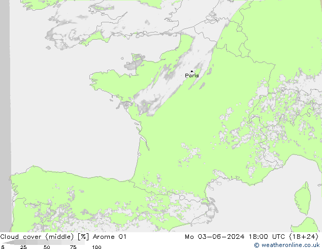 Wolken (mittel) Arome 01 Mo 03.06.2024 18 UTC