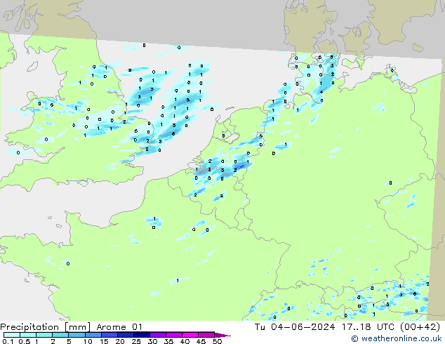 Precipitation Arome 01 Tu 04.06.2024 18 UTC