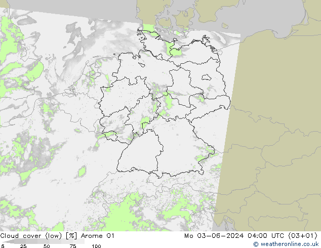云 (低) Arome 01 星期一 03.06.2024 04 UTC