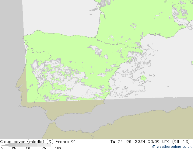 Bewolking (Middelb.) Arome 01 di 04.06.2024 00 UTC