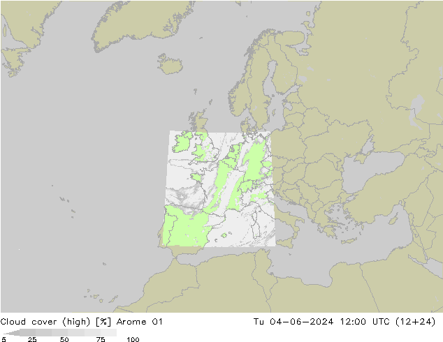 Wolken (hohe) Arome 01 Di 04.06.2024 12 UTC