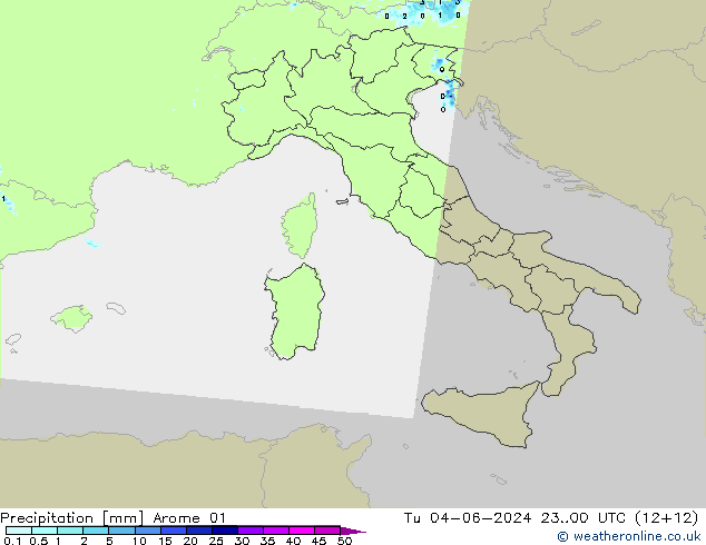 Precipitación Arome 01 mar 04.06.2024 00 UTC
