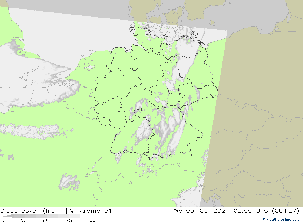 vysoký oblak Arome 01 St 05.06.2024 03 UTC