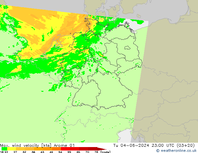 Windböen Arome 01 Di 04.06.2024 23 UTC