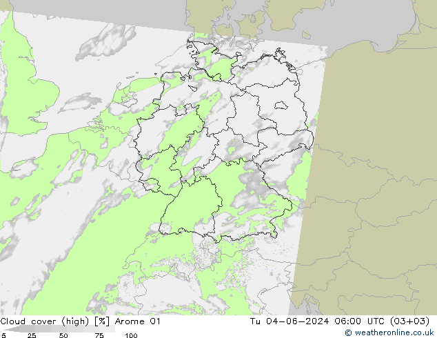 云 (中) Arome 01 星期二 04.06.2024 06 UTC