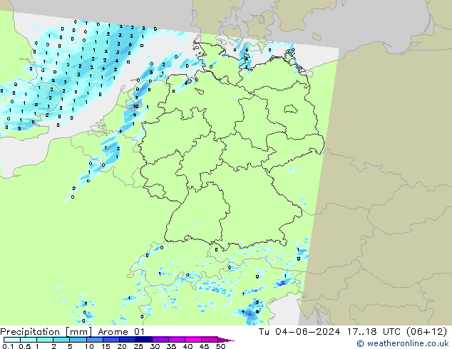 Precipitazione Arome 01 mar 04.06.2024 18 UTC