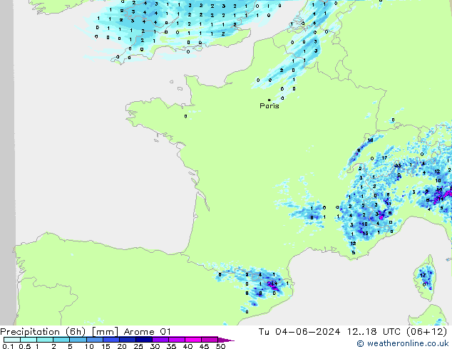  (6h) Arome 01  04.06.2024 18 UTC