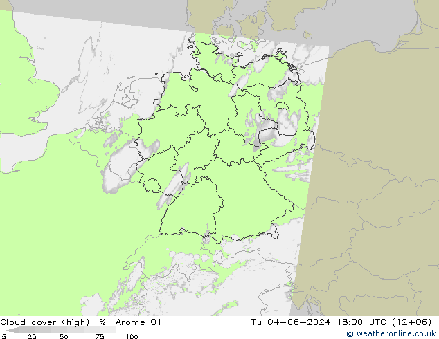 Wolken (hohe) Arome 01 Di 04.06.2024 18 UTC