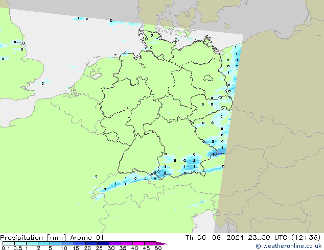 Yağış Arome 01 Per 06.06.2024 00 UTC