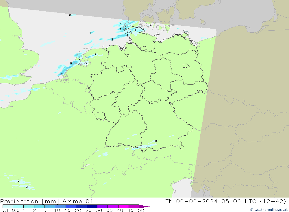 precipitação Arome 01 Qui 06.06.2024 06 UTC