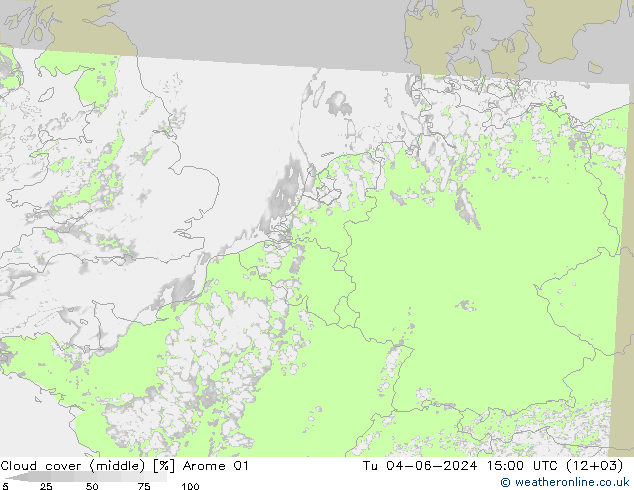 Nubes medias Arome 01 mar 04.06.2024 15 UTC