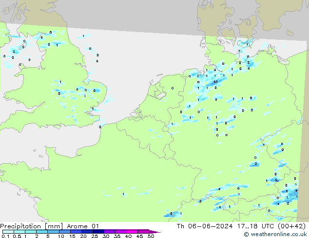 осадки Arome 01 чт 06.06.2024 18 UTC