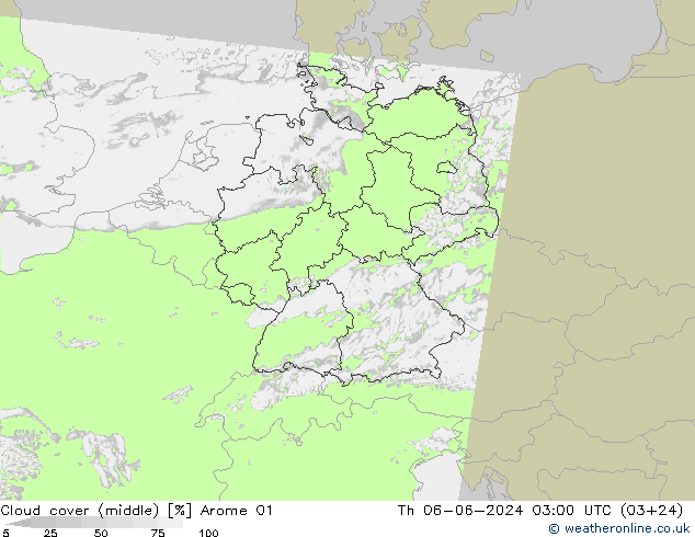 Nubi medie Arome 01 gio 06.06.2024 03 UTC