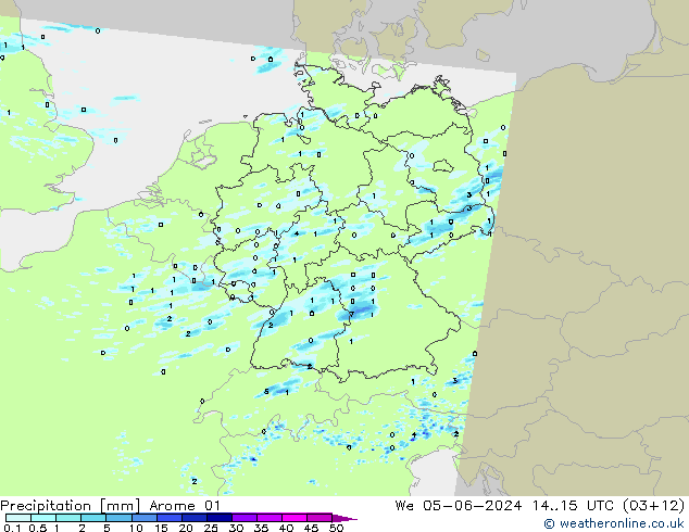 Precipitation Arome 01 We 05.06.2024 15 UTC