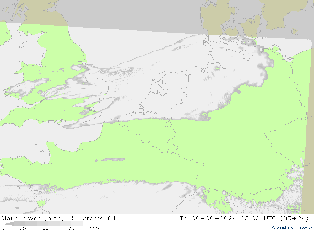 Wolken (hohe) Arome 01 Do 06.06.2024 03 UTC