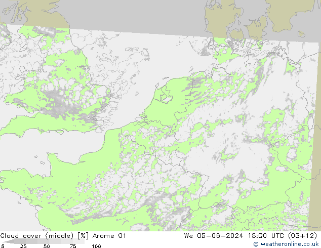 Wolken (mittel) Arome 01 Mi 05.06.2024 15 UTC