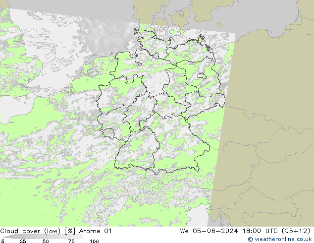 Wolken (tief) Arome 01 Mi 05.06.2024 18 UTC