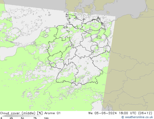 Nubes medias Arome 01 mié 05.06.2024 18 UTC