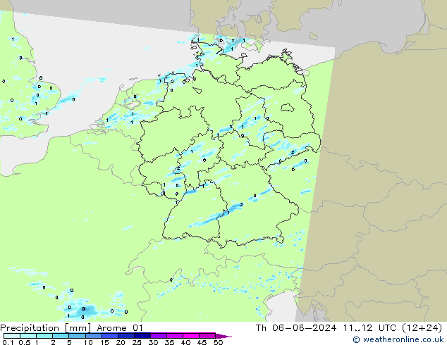 Precipitación Arome 01 jue 06.06.2024 12 UTC