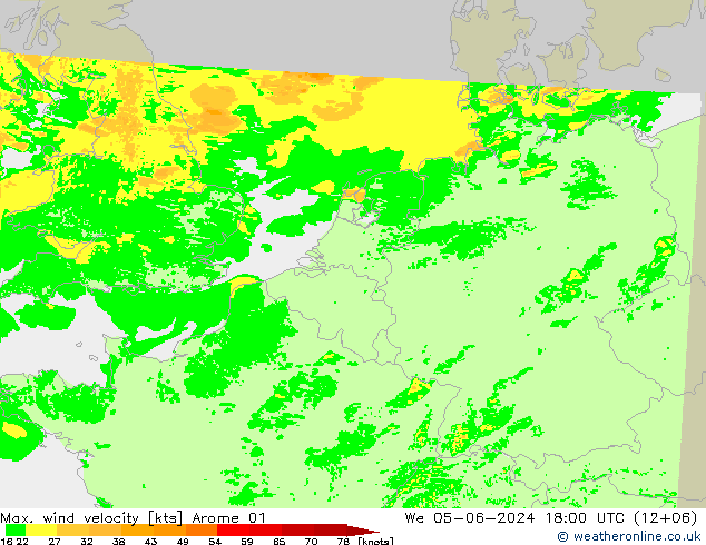 Windböen Arome 01 Mi 05.06.2024 18 UTC