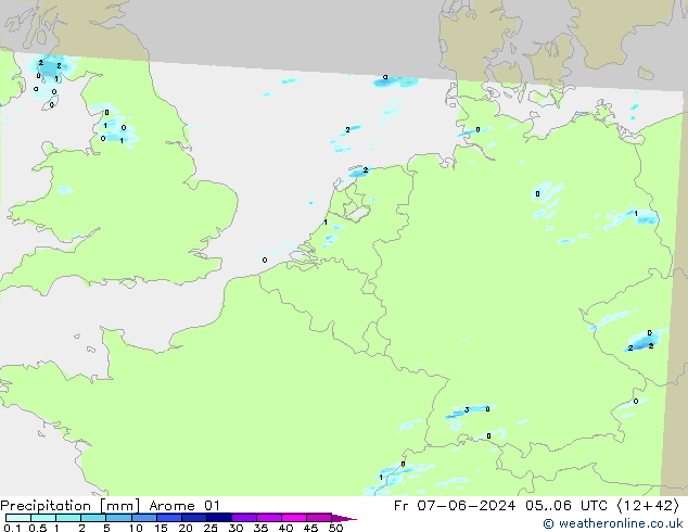 precipitação Arome 01 Sex 07.06.2024 06 UTC