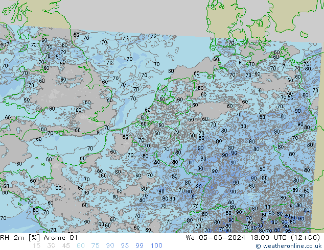 RH 2m Arome 01  05.06.2024 18 UTC