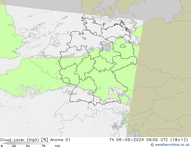 云 (中) Arome 01 星期四 06.06.2024 06 UTC