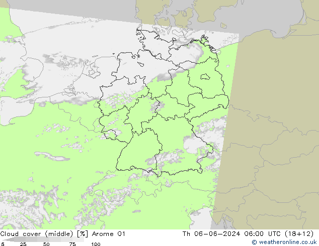 Nubes medias Arome 01 jue 06.06.2024 06 UTC