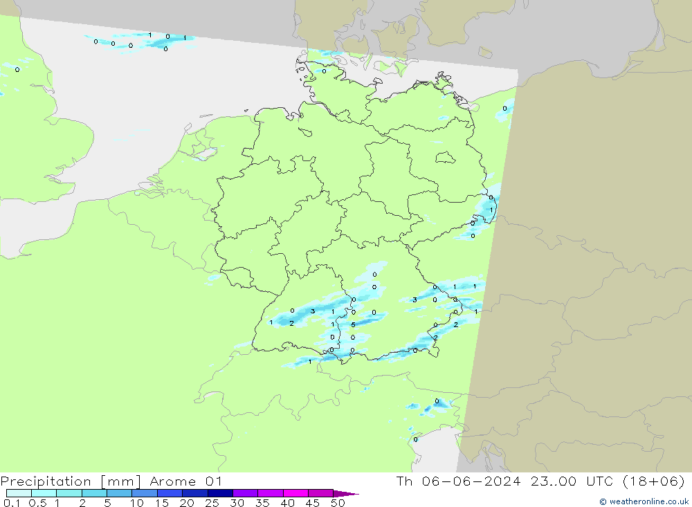 Yağış Arome 01 Per 06.06.2024 00 UTC