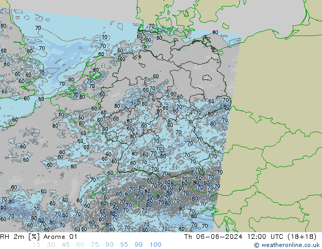 RV 2m Arome 01 do 06.06.2024 12 UTC