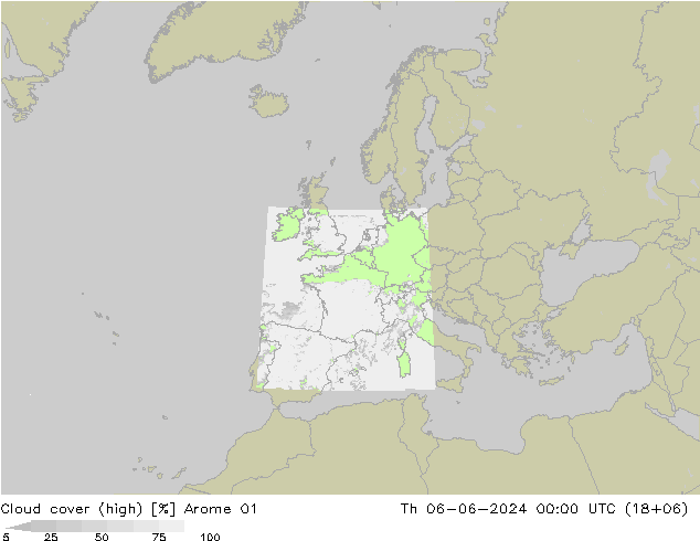 Wolken (hohe) Arome 01 Do 06.06.2024 00 UTC