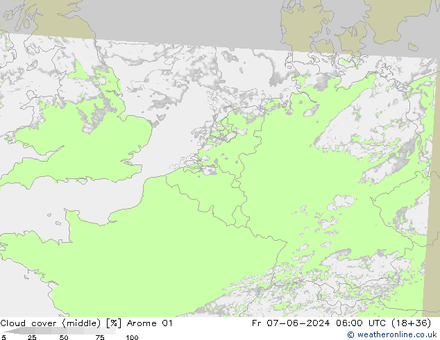 Bewolking (Middelb.) Arome 01 vr 07.06.2024 06 UTC