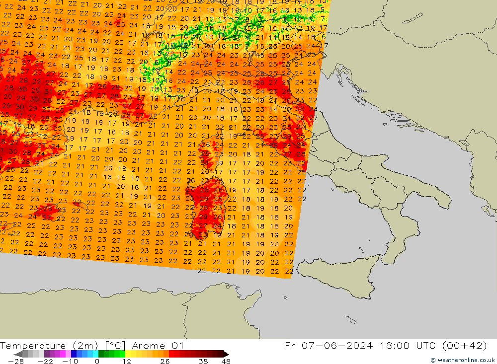     Arome 01  07.06.2024 18 UTC