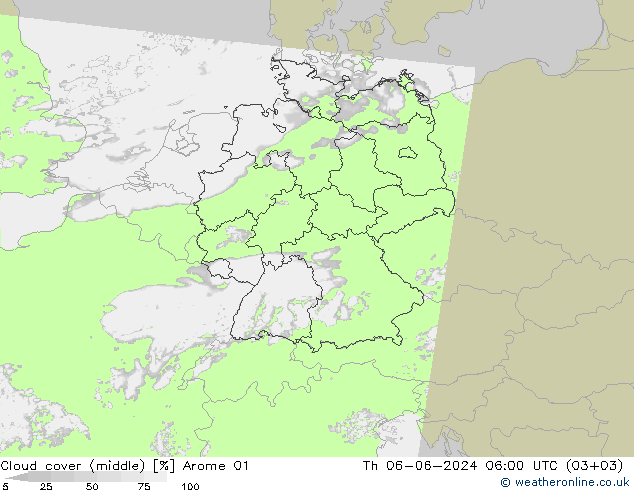 zachmurzenie (środk.) Arome 01 czw. 06.06.2024 06 UTC