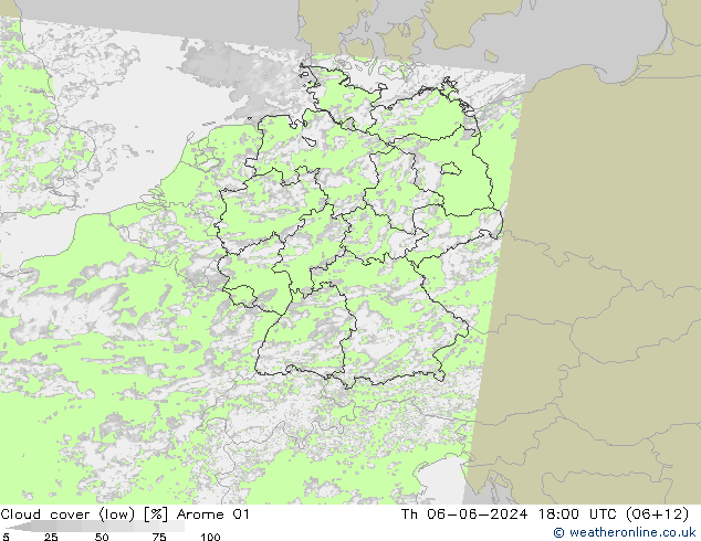 Wolken (tief) Arome 01 Do 06.06.2024 18 UTC