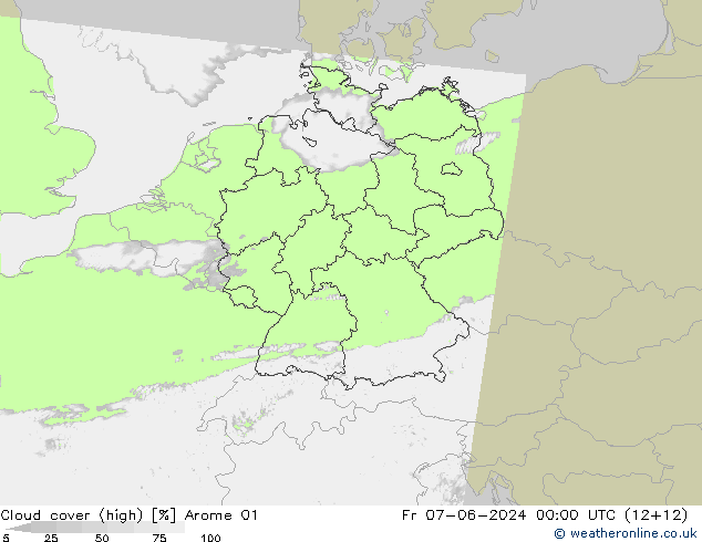 Nubi alte Arome 01 ven 07.06.2024 00 UTC